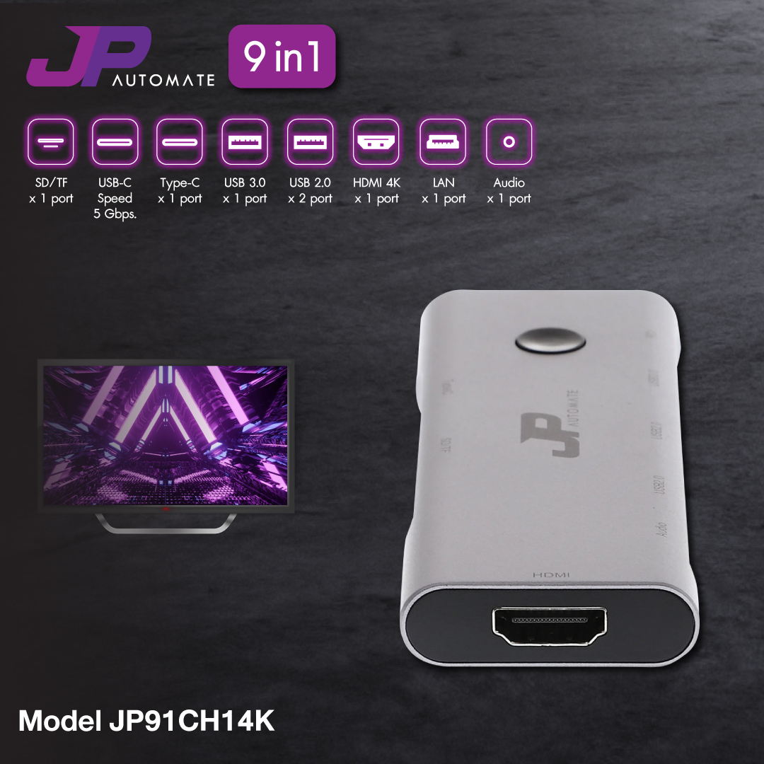 type-c Converter Type-C 9 in1 JP (JP91CH14K) — product image 1