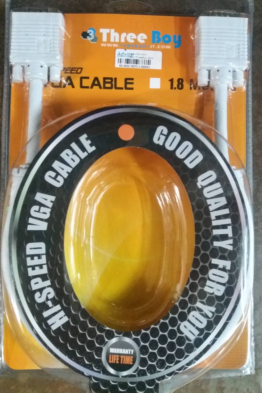 threeboy Cable VGA M/M (3M) GOLD THREEBOY — product image 1