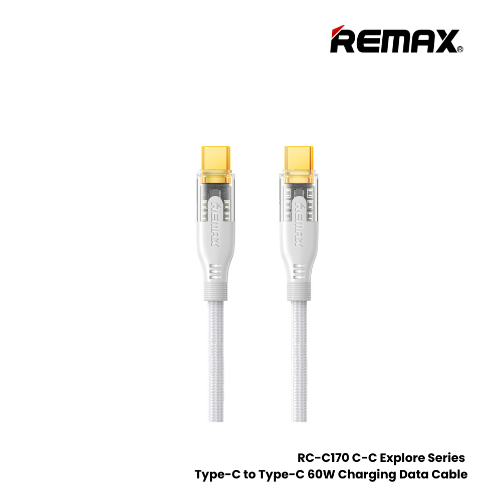 remax 1.2M Cable Type-C TO Type-C REMAX (60W,RC-C170) White — product image 1