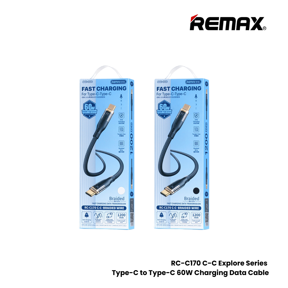 1.2M Cable Type-C TO Type-C REMAX (60W,RC-C170) White thumbnail 3