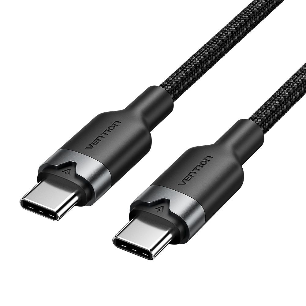 1M Cable Type-C TO Type-C VENTION (60W,Aluminum Alloy Type) Black thumbnail 2