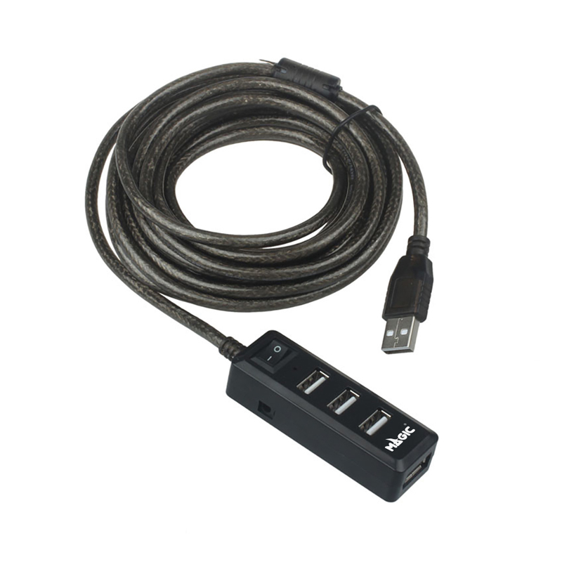 v2.0 4 Port USB HUB v2.0 + Extension 5M MAGICTECH (MT72) Black — product image 1