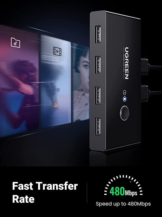 USB 2.0 Sharing Switch 2:4 UGREEN (30767) thumbnail 2