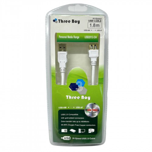 threeboy Cable Extension USB 2.0 M/F (10M) THREEBOY — product image 1