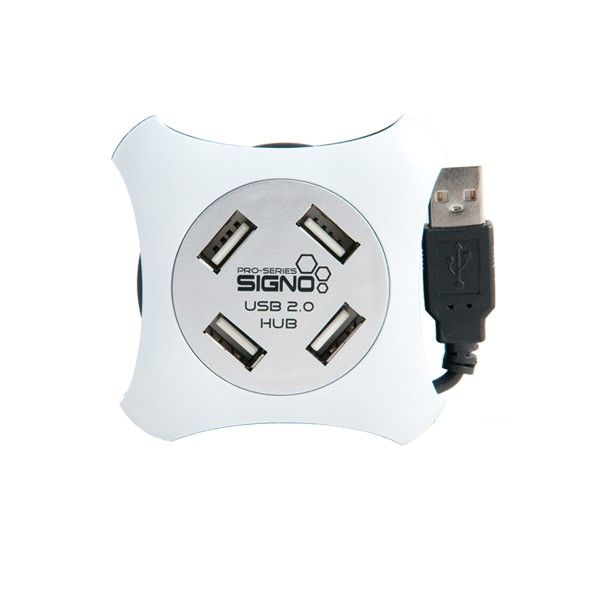 signo 4 Port USB HUB v2.0 SIGNO (HB157) White — product image 1
