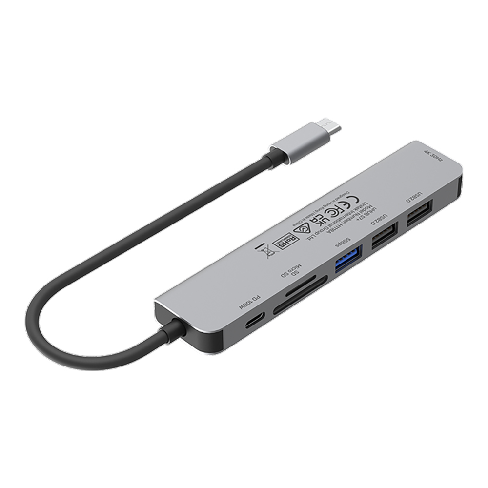 Converter Type-C 7 in 1 UNITEK (H1118A) Space Grey thumbnail 2