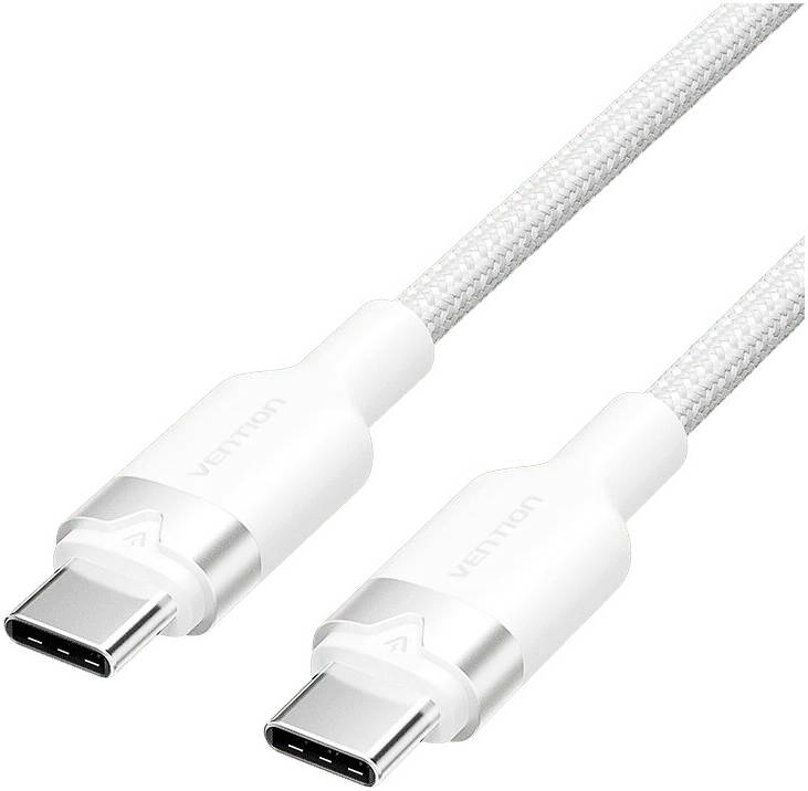 vention 1M Cable Type-C TO Type-C VENTION (60W,Aluminum Alloy Type) White — product image 1