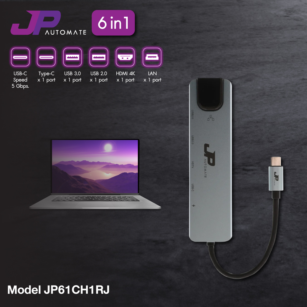 Converter Type-C 6 in 1 JP (JP61CH1RJ) thumbnail 2