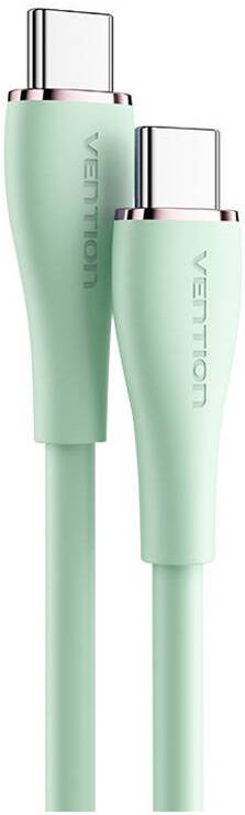 1M Cable Type-C TO Type-C VENTION (100W,Silicone Type) Light Green thumbnail 2