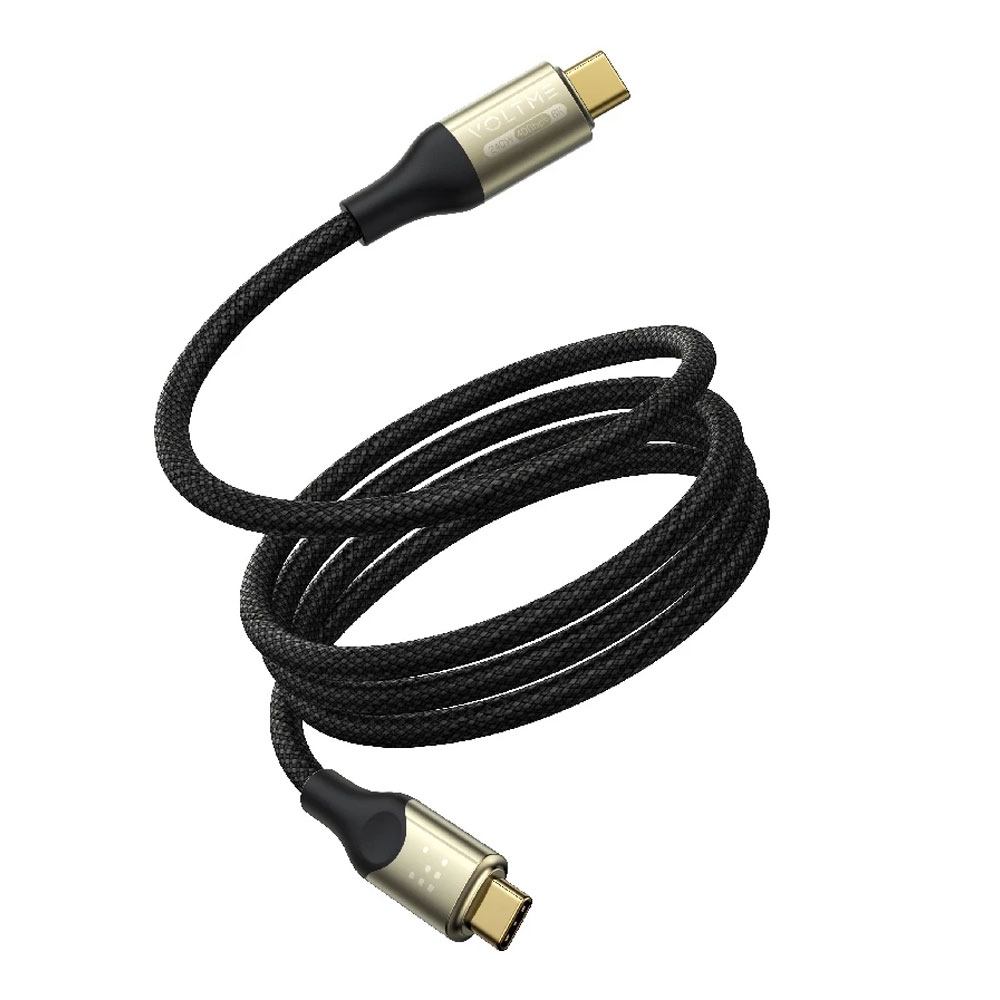 1.2m 1.2M Cable Type-C TO Type-C VOLTME (240W,C2198) Black — product image 1