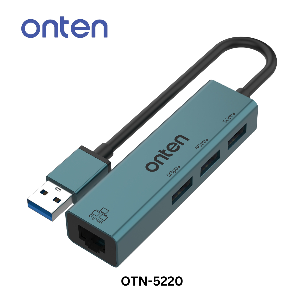 v3.0 3 Port USB HUB v3.0 + LAN ONTEN (OTN-5220) — product image 1