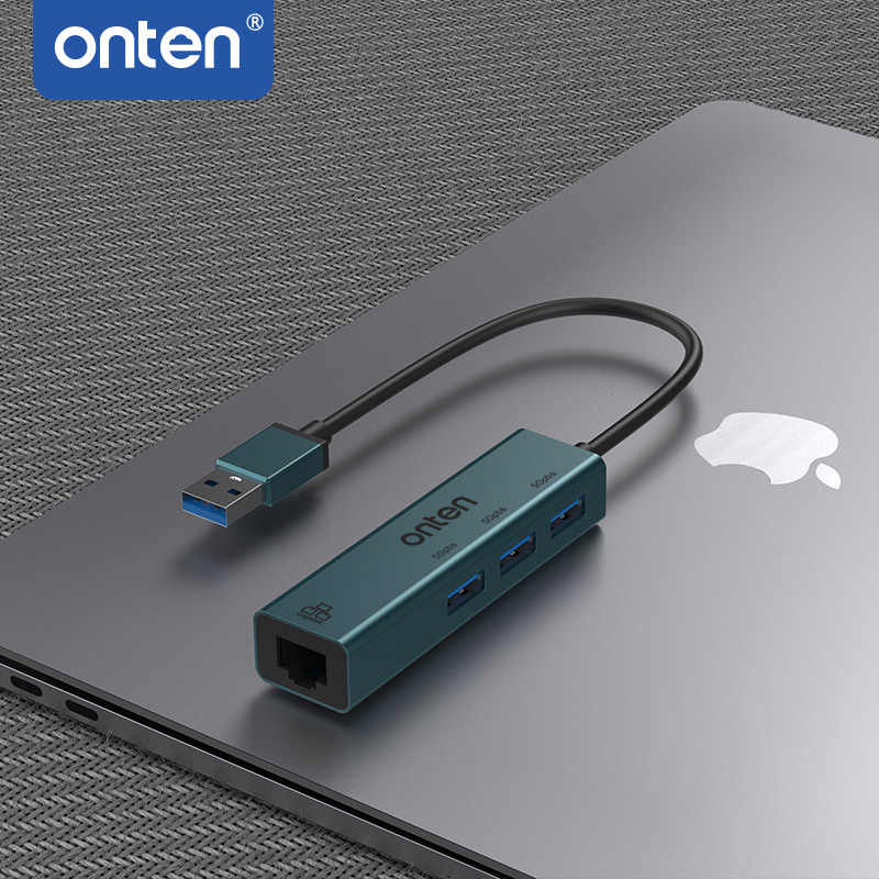 3 Port USB HUB v3.0 + LAN ONTEN (OTN-5220) thumbnail 2