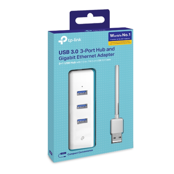 3 Port USB HUB v3.0 + LAN TP-LINK UE330 (White) thumbnail 4
