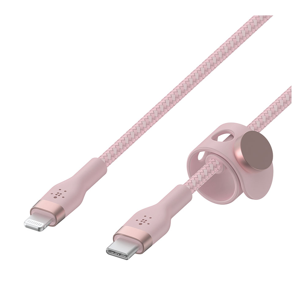 1M Cable Type-C TO iPhone BELKIN (30W,CAA011bt1MPK) Pink thumbnail 2