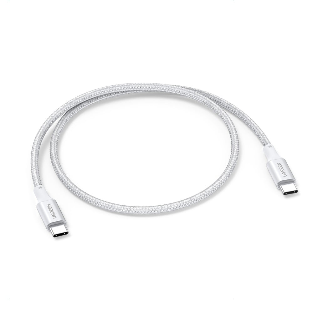 2M Cable Type-C TO Type-C UGREEN (100W,Alu Silver, Nylon-25069) White thumbnail 2