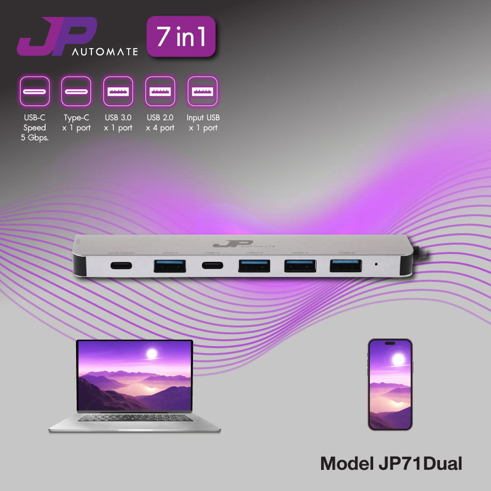 type-c Converter Type-C + USB 7 in 1 DUAL JP (JP71Dual) — product image 1