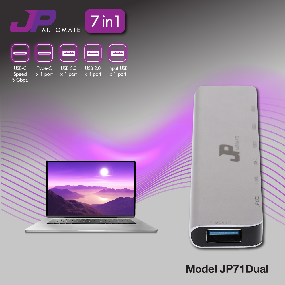 Converter Type-C + USB 7 in 1 DUAL JP (JP71Dual) thumbnail 2