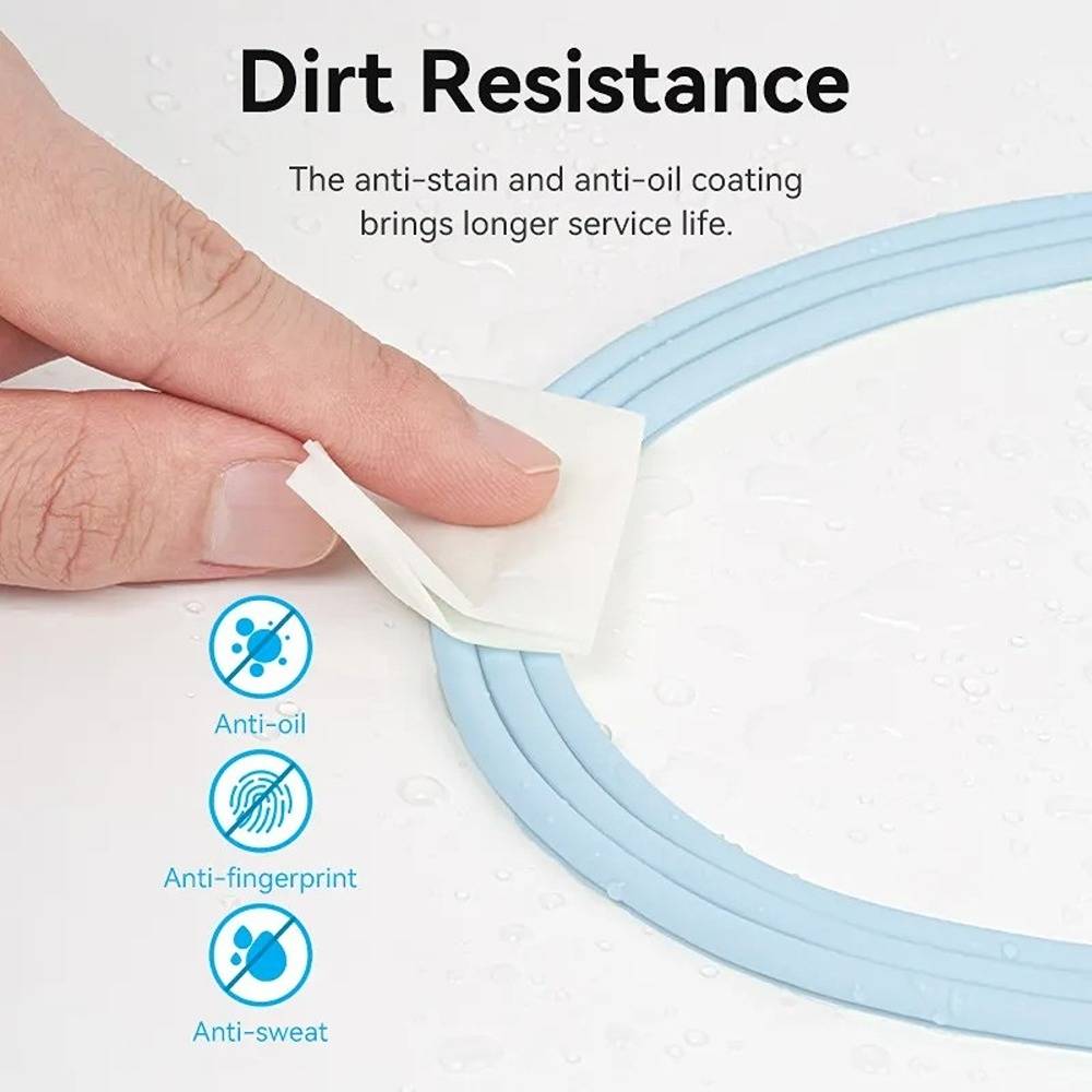 1M Cable Type-C TO Type-C VENTION (100W,Silicone Type) Light Blue thumbnail 3