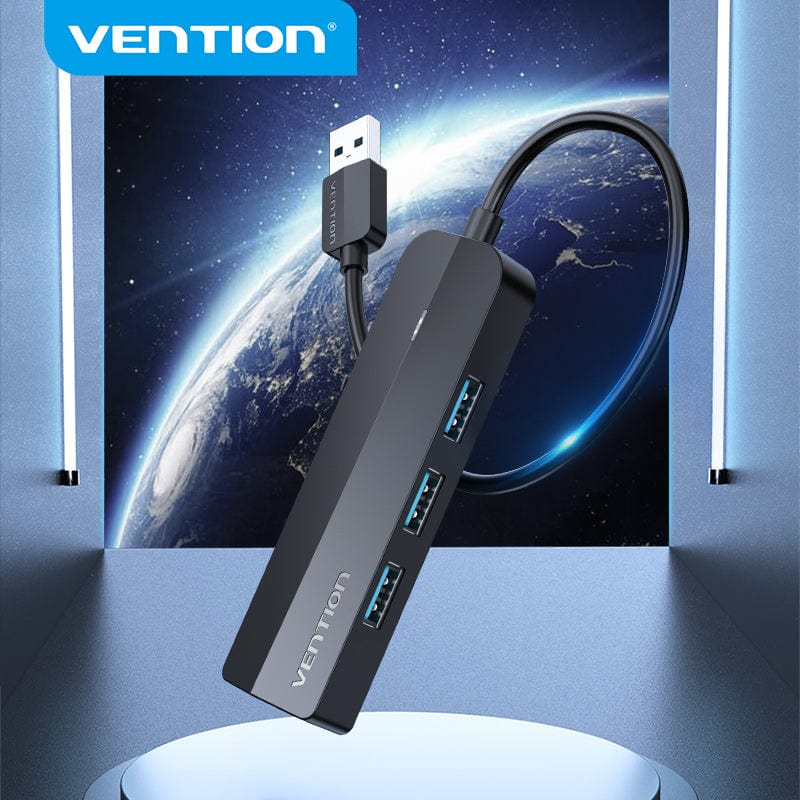 3 Port USB HUB v3.0 + LAN VENTION CHNBB (Black) thumbnail 2