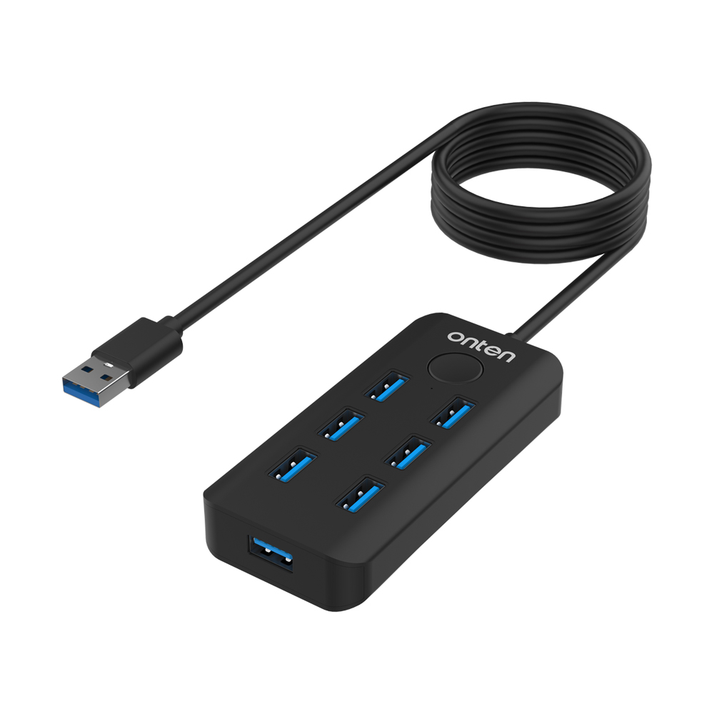 v3.2 7 Port USB HUB v3.2 ONTEN (OTN-8120) Black — product image 1