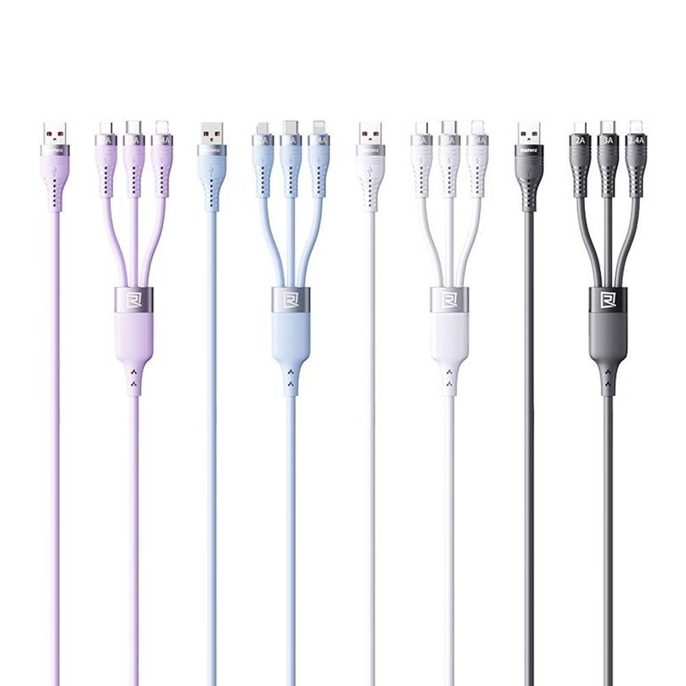 1.2M Cable Charger 3in1 REMAX (15W,RC-C151) Purple thumbnail 2