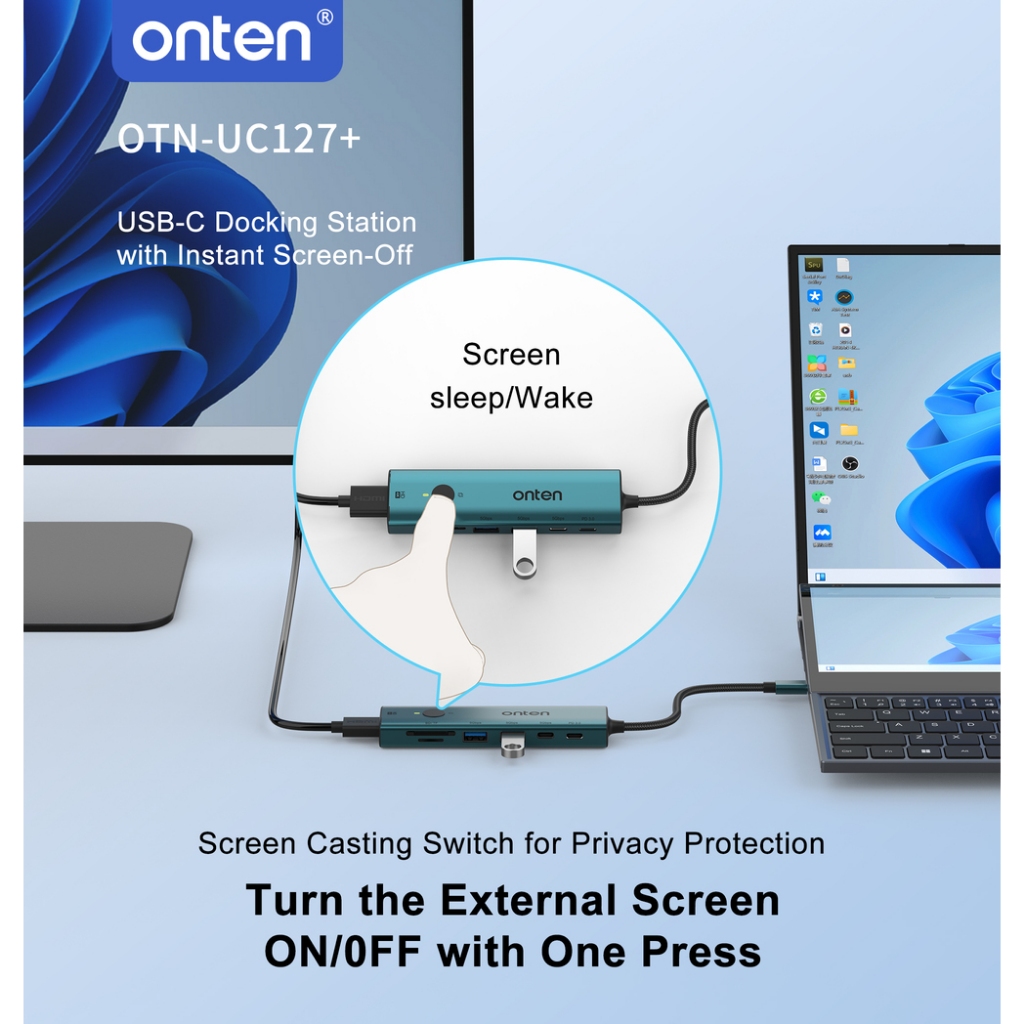 Converter Type-C 7 in 1 ONTEN (UC127+) thumbnail 2