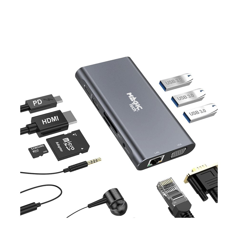 type-c Converter Type-C 10 in 1 MAGICTECH (DM542) Grey — product image 1