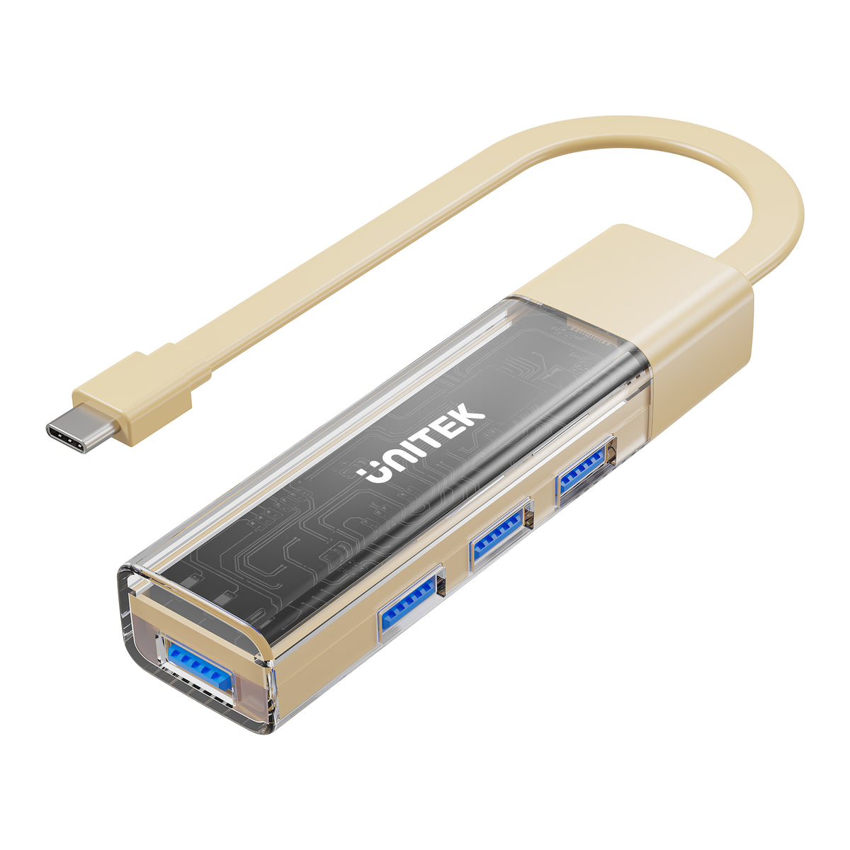 v.3.0 4 Port USB HUB v.3.0 UNITEK (H1319ACL01) Type-C Cream — product image 1