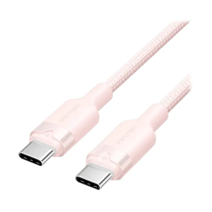 vention 1M Cable Type-C TO Type-C VENTION (60W,Aluminum Alloy Type) Pink — product image 1