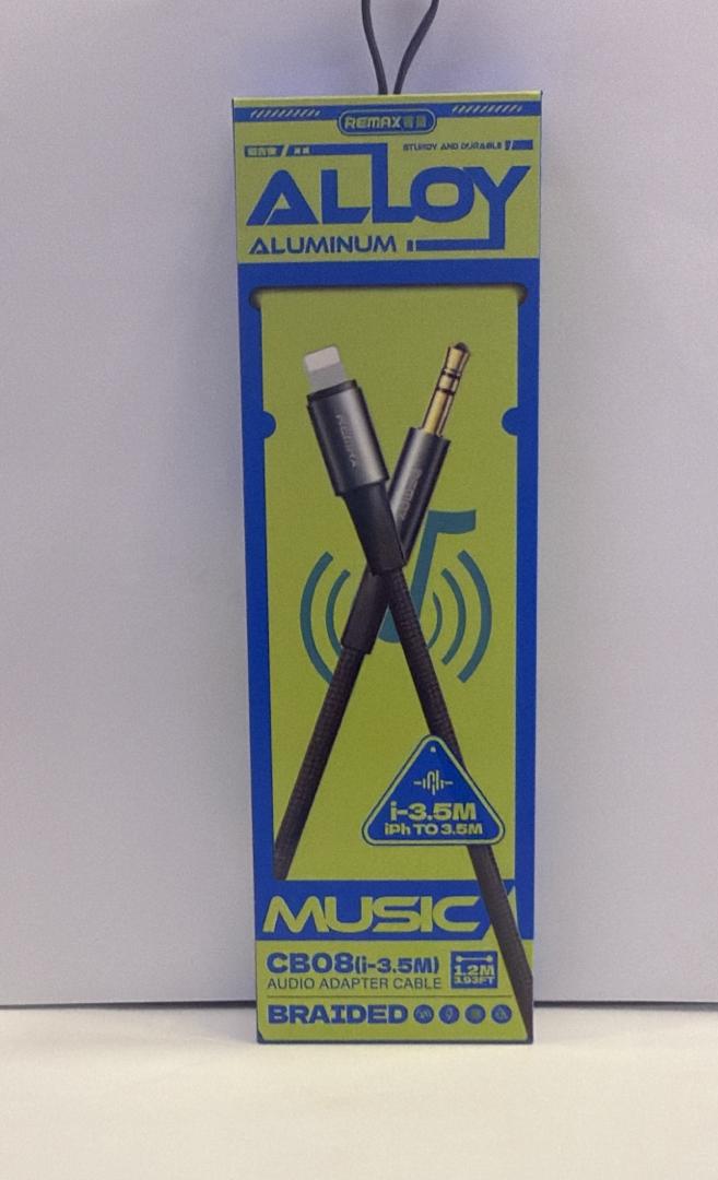 Cable Sound Lightning to 3.5mm (1.2M) Remax CB08 Black thumbnail 2