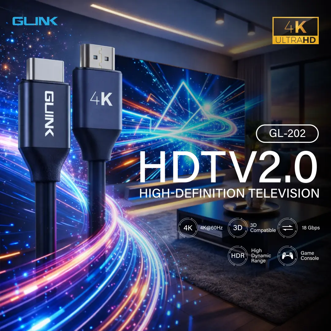 Cable HDTV 4K (V.2.0) M/M (20M) GLINK GL202 thumbnail 2