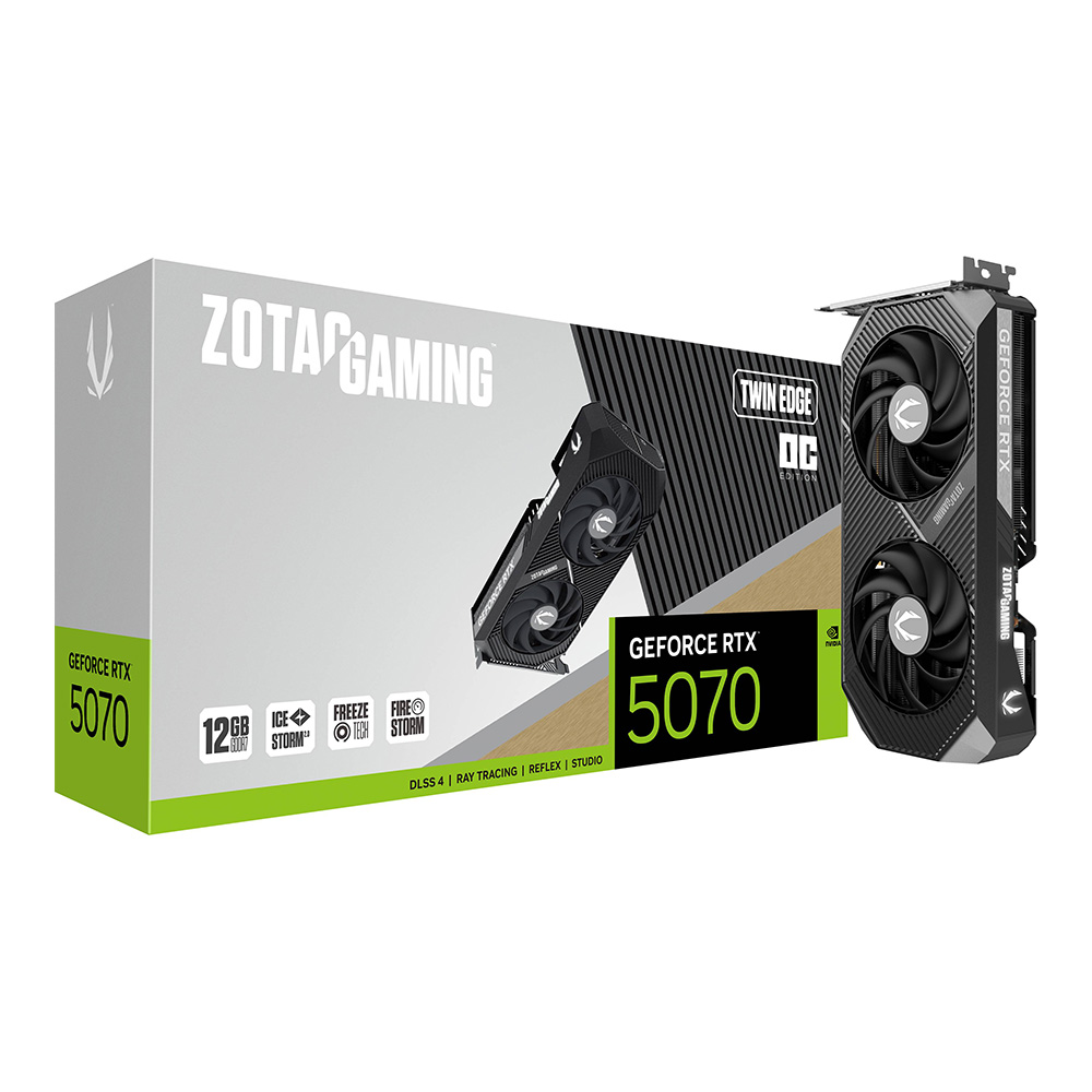 zotac VGA ZOTAC GEFORCE RTX 5070 GAMING TWIN EDGE OC - 12GB GDDR7 — product image 1