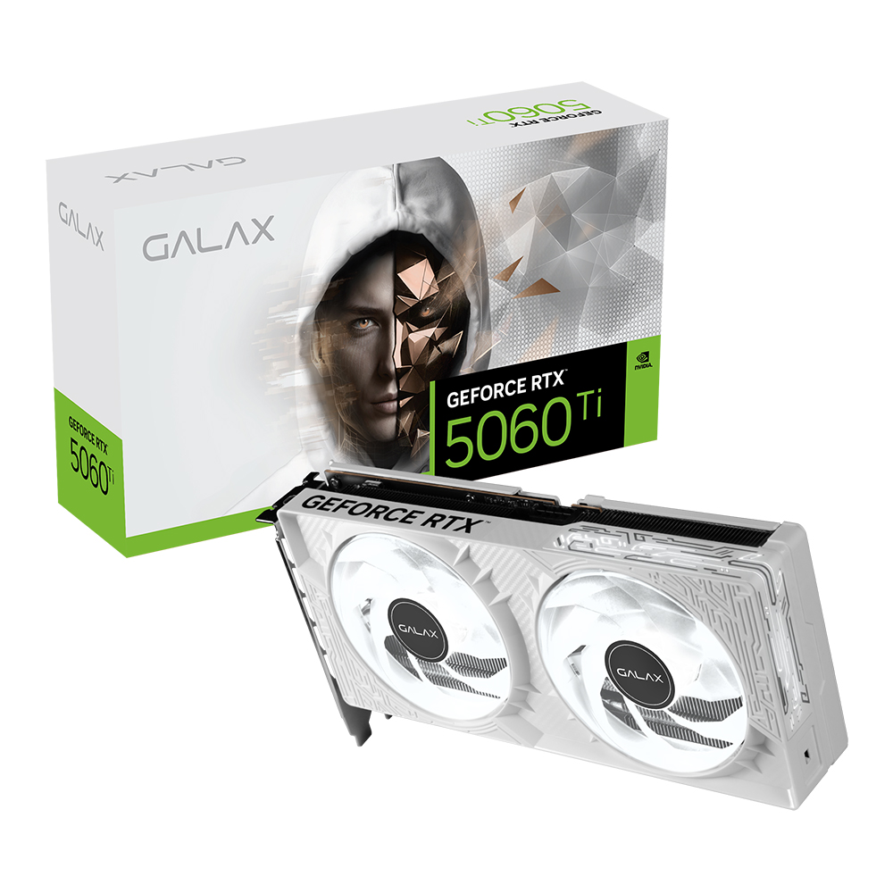 galax VGA GALAX GEFORCE RTX 5060 TI 1-CLICK WHITE OC - 8GB GDDR7 — product image 1