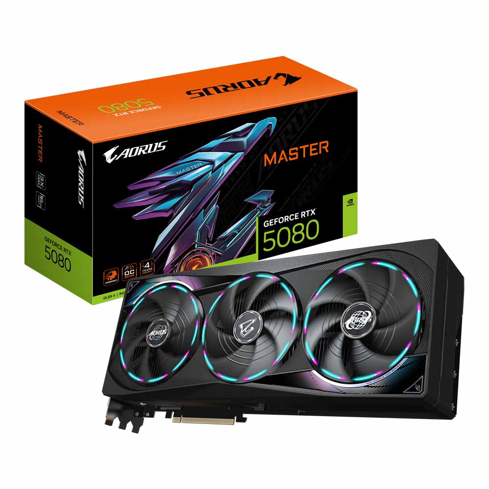 gigabyte VGA GIGABYTE GEFORCE RTX 5080 AORUS MASTER - 16GB GDDR7 (REV. 1.0) — product image 1