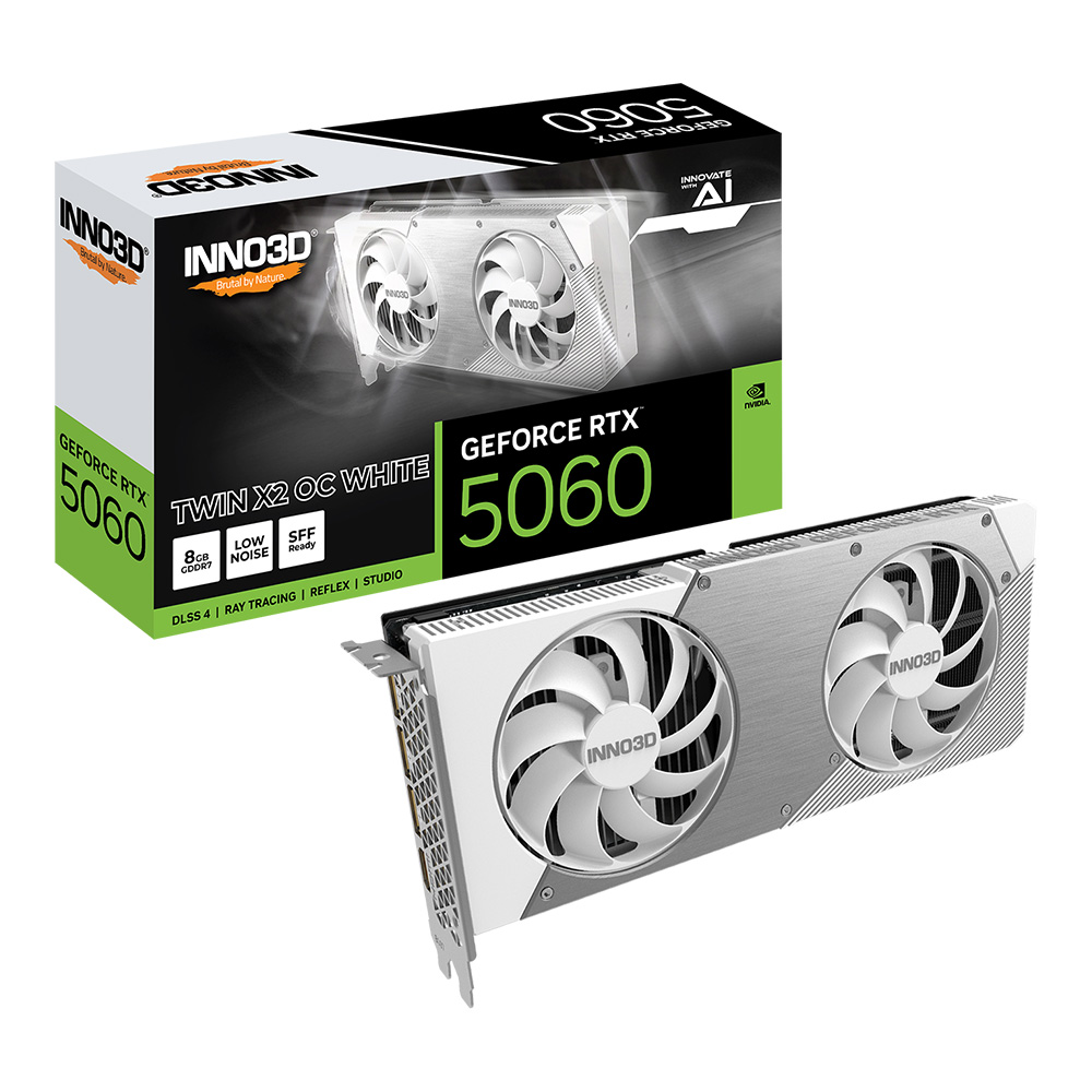 inno3d VGA INNO3D GEFORCE RTX 5060 TWIN X2 WHITE OC - 8GB GDDR7 — product image 1