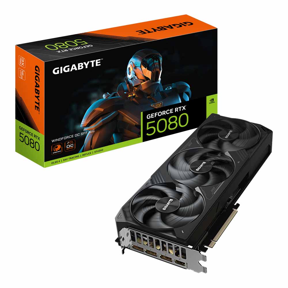 gigabyte VGA GIGABYTE GEFORCE RTX 5080 WINDFORCE OC - 16GB GDDR7 (REV. 1.0) — product image 1