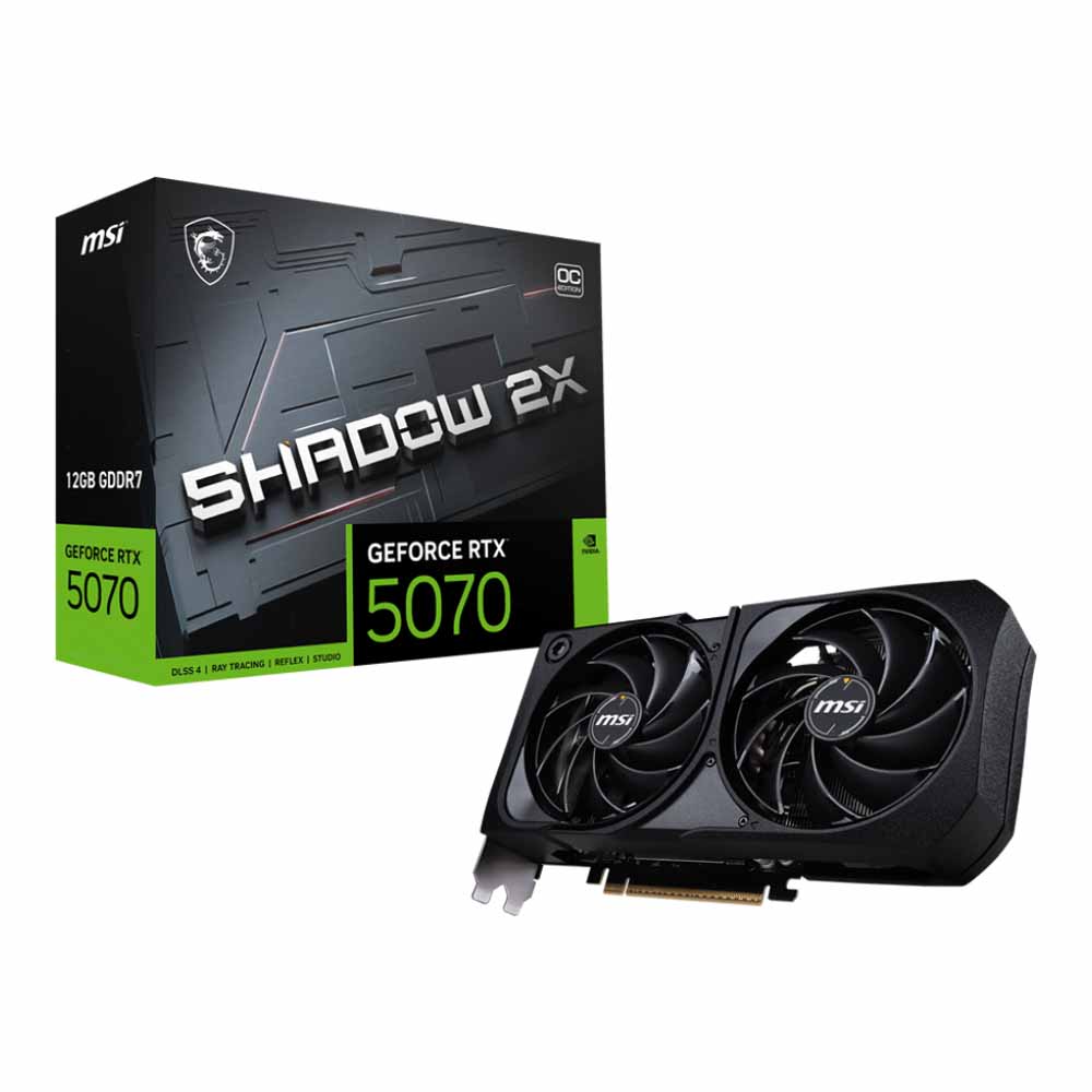msi VGA MSI GEFORCE RTX 5070 SHADOW 2X OC - 12GB GDDR7 — product image 1