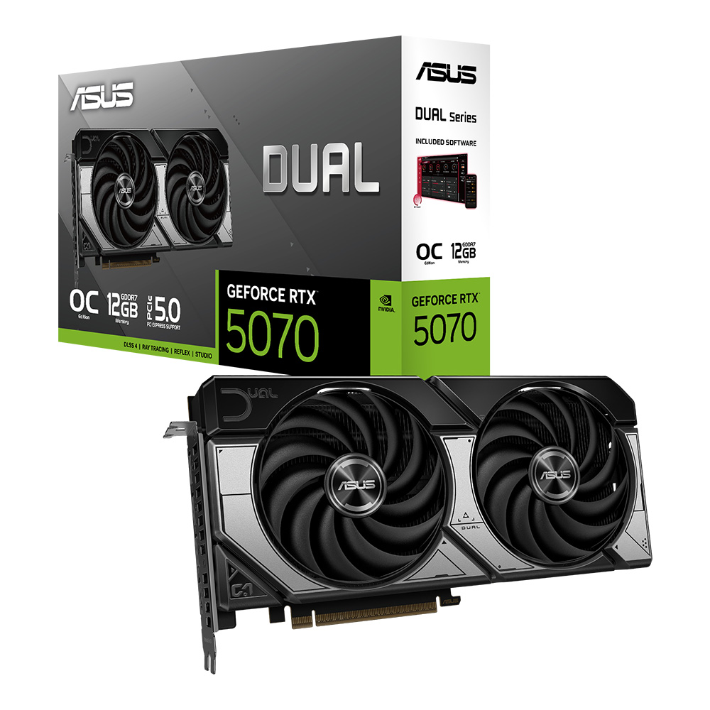 asus VGA ASUS GEFORCE RTX 5070 DUAL O12G - 12GB GDDR7 — product image 1