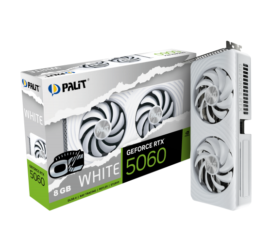 palit VGA PALIT GEFORCE RTX 5060 DUAL WHITE OC - 8GB GDDR7 — product image 1