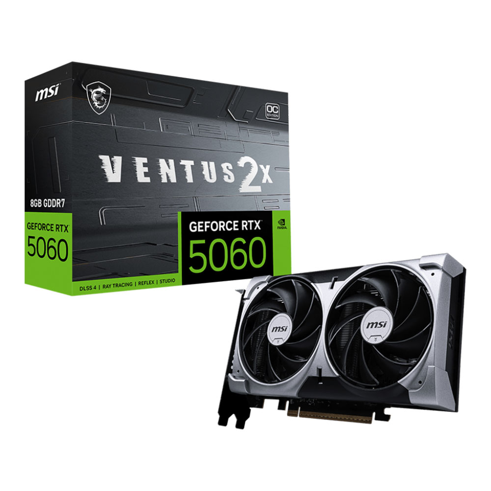 msi VGA MSI GEFORCE RTX 5060 VENTUS 2X V1 OC - 8GB GDDR7 — product image 1