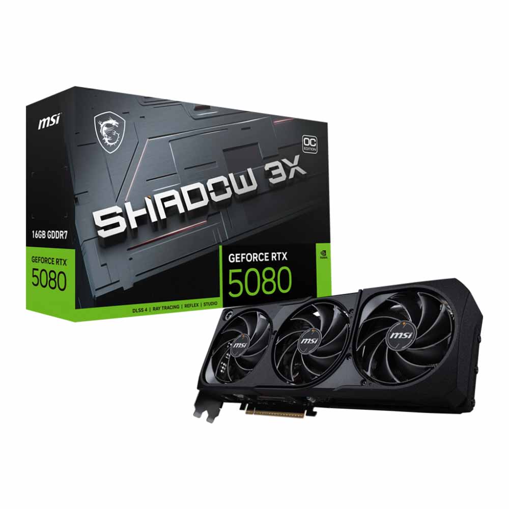 msi VGA MSI GEFORCE RTX 5080 SHADOW 3X OC - 16GB GDDR7 — product image 1