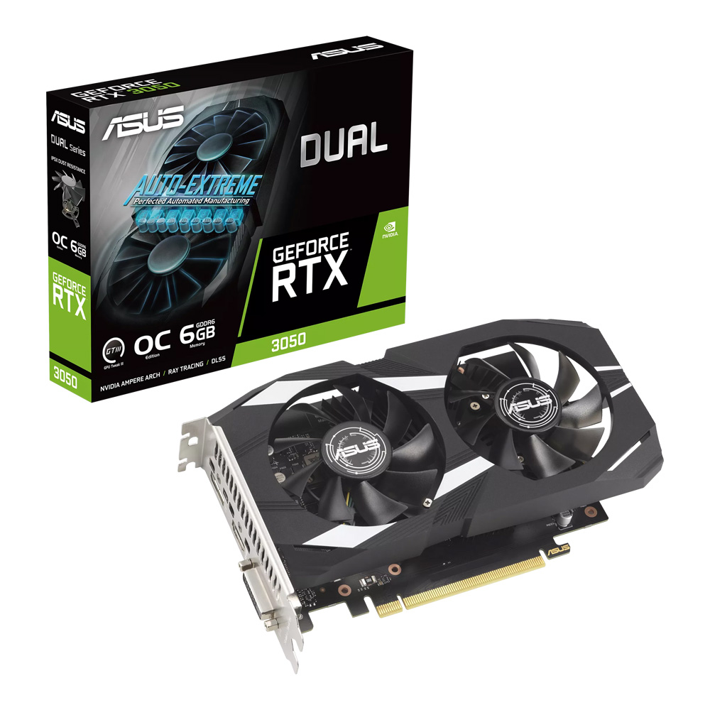 asus VGA ASUS GEFORCE RTX 3050 DUAL O6G - 6GB GDDR6 — product image 1