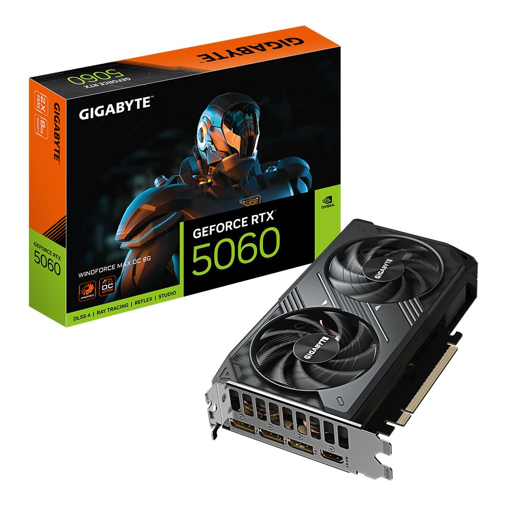 gigabyte VGA GIGABYTE GEFORCE RTX 5060 WINDFORCE MAX OC - 8GB GDDR7 (REV. 1.0) — product image 1