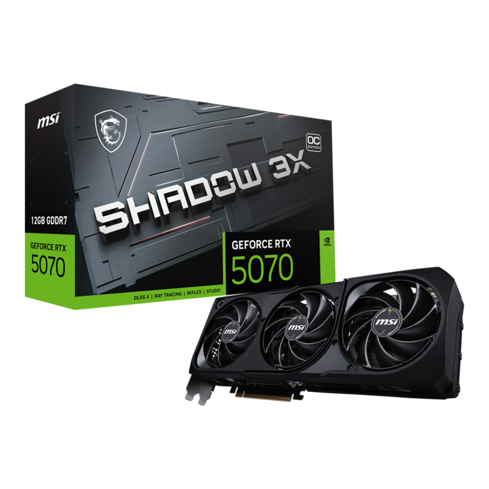 msi VGA MSI GEFORCE RTX 5070 SHADOW 3X OC - 12GB GDDR7 — product image 1