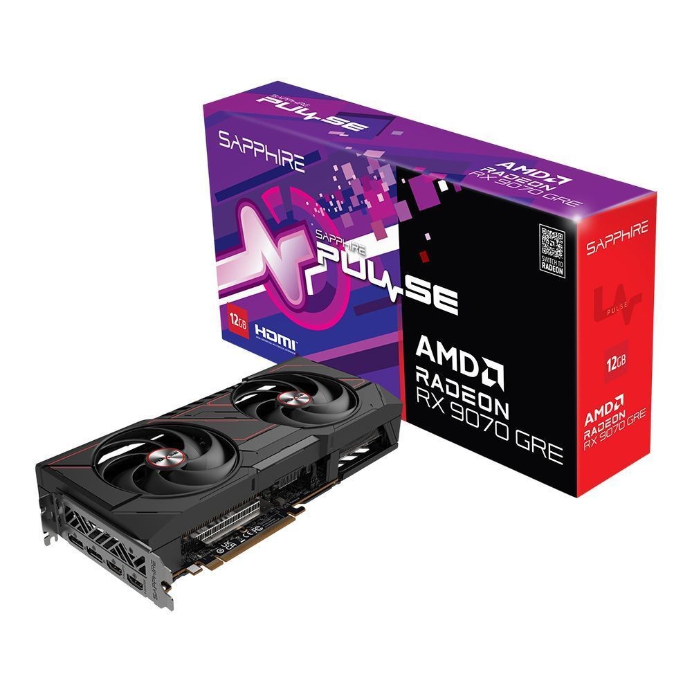 sapphire VGA SAPPHIRE RADEON RX 9070 GRE PULSE GAMING DUAL OC - 12GB GDDR6 — product image 1