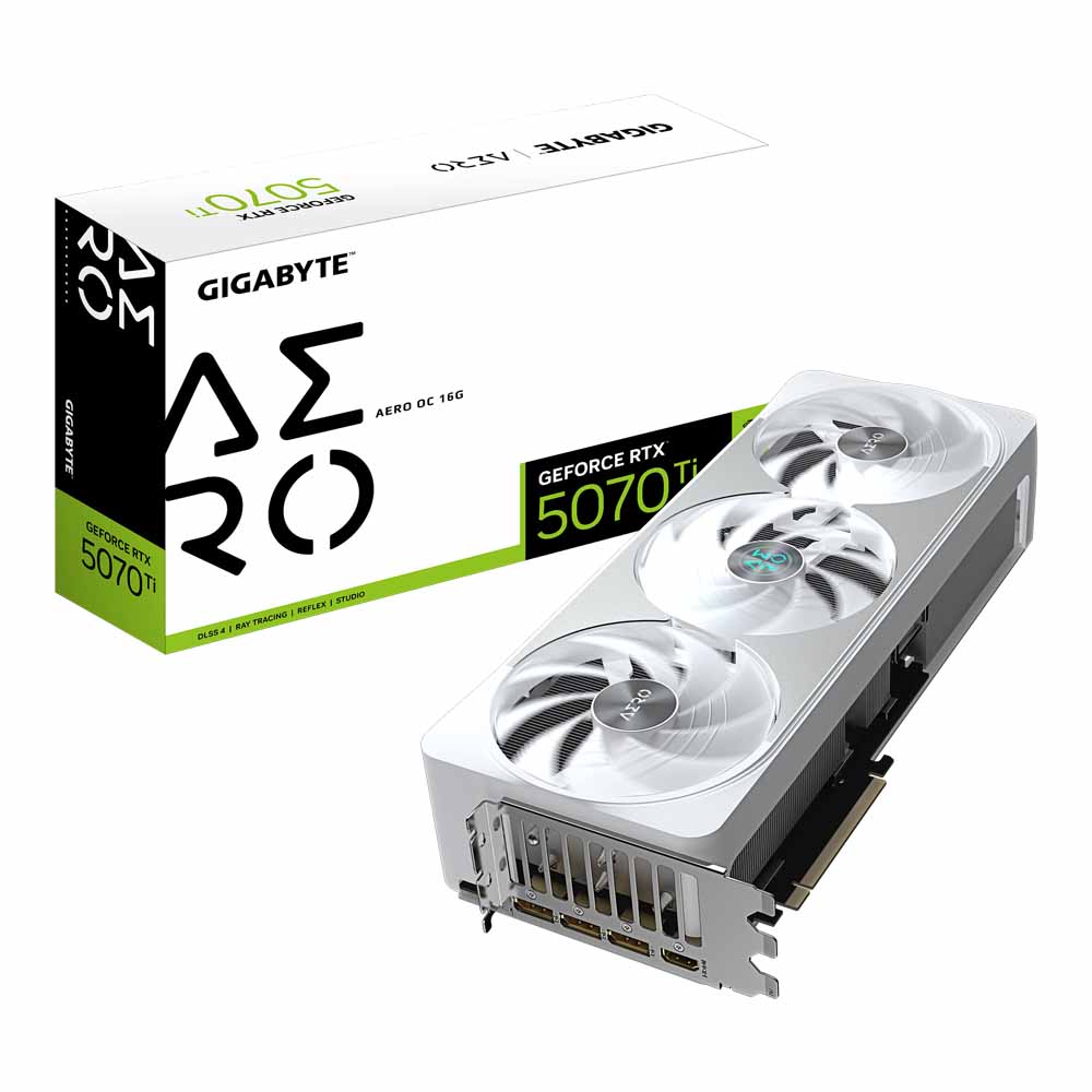 gigabyte VGA GIGABYTE GEFORCE RTX 5070 TI AERO OC - 16GB GDDR7 (REV. 1.0) — product image 1