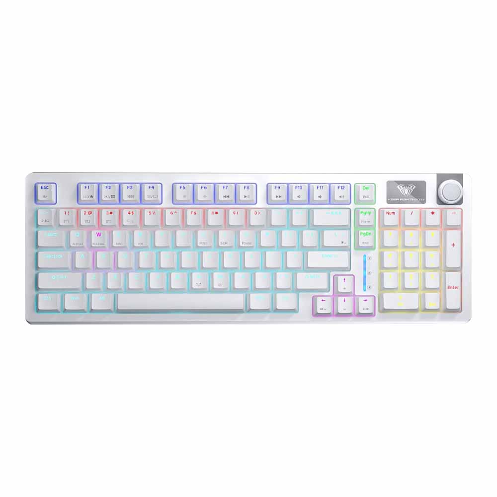 aula KEYBOARD WIRELESS BLUETOOTH AULA S98 WHITE (RED SWITCH คีย์บอร์ด) — product image 1
