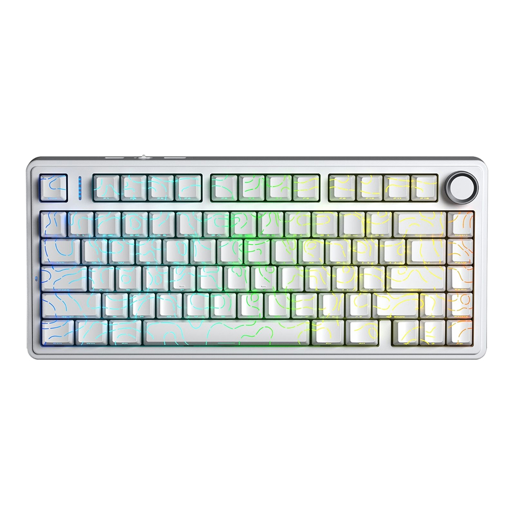 aula KEYBOARD WIRELESS BLUETOOTH AULA F75 WHITE (CT SKY BLUE SWITCH คีย์บอร์ด) — product image 1