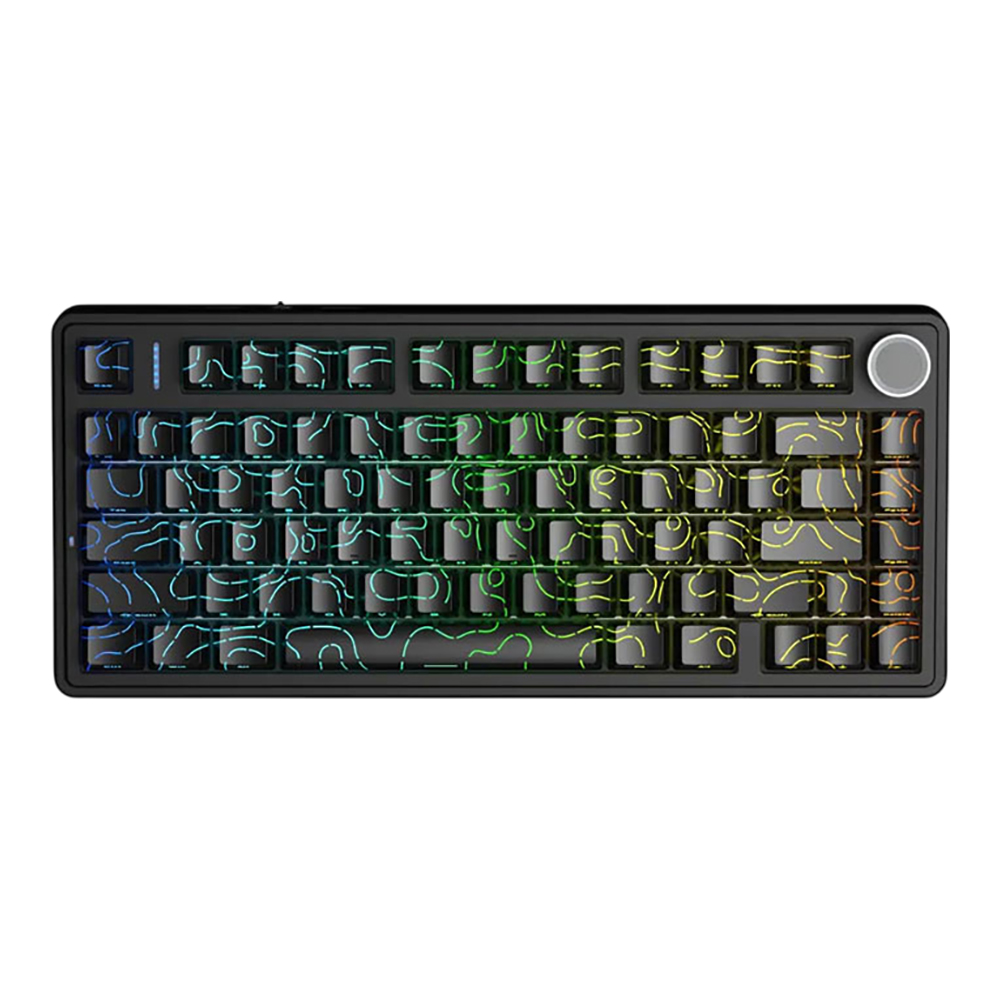 aula KEYBOARD WIRELESS BLUETOOTH AULA F75 BLACK (CT SKY BLUE SWITCH คีย์บอร์ด) — product image 1