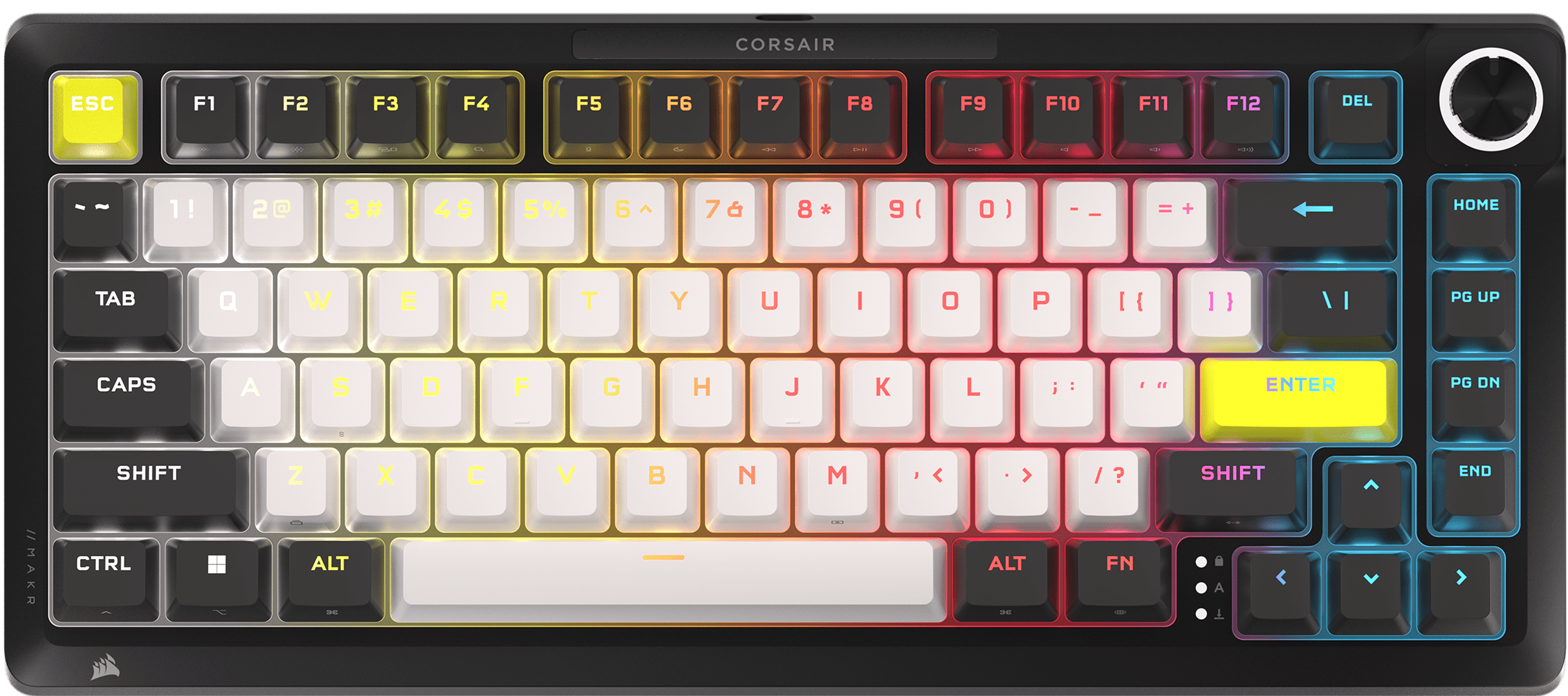 KEYBOARD CORSAIR MAKR PRO 75 RGB BLACK EN (MGX HYPERDRIVE SWITCH คีย์บอร์ด) thumbnail 2